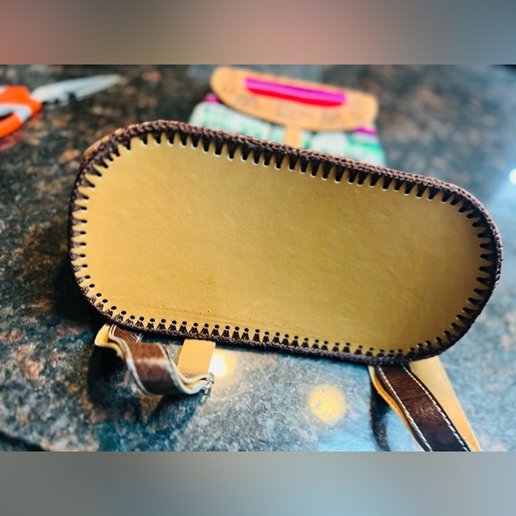 Peruvian Handmade Leather Backpack with Sewn stitching - Picture 7 of 10